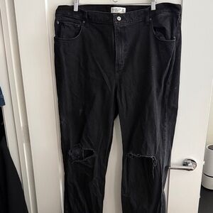 Abercrombie & Fitch Black Distressed Women's Flare Jeans